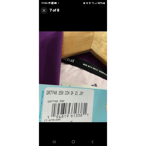 Adidas MLS Inter Miami CF Primeblue Goalkeeper Soccer Jersey Mens MED GR7748-270 - Picture 7 of 7